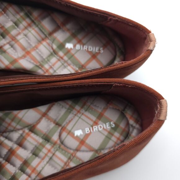 BIRDIES Starling Flat Brandy Suede Smoking Slipper Old Money Quiet Luxury Casual - Picture 5 of 9